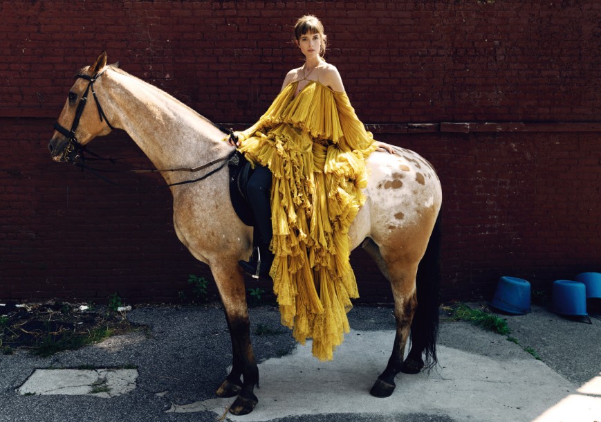 Fashion Editorial by Herring & Herring (Dimitri Scheblanov and Jesper Carlsen) for Glamour Magazine featuring artist Andrea Mary Marshall, musician/model Matt Hitt, equestrian/model Sojourner Morrell, musician/model Justin Gossman, fashion influencer Danielle Bernstein, and sisters writers/fashion influencers TK Wonder and Cipriana Quann .