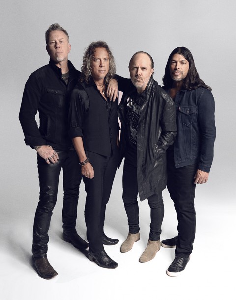 Lars Ulrich, Robert Trujillo,  Kirk Hammett, James Hetfield, Metallica photographed by Herring & Herring (Dimitri Scheblanov and Jesper Carlsen)