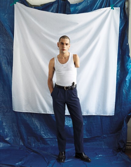Model Luc Bruyere shot by photography duo Herring & Herring, Dimitri Scheblanov, Jesper Carlsen